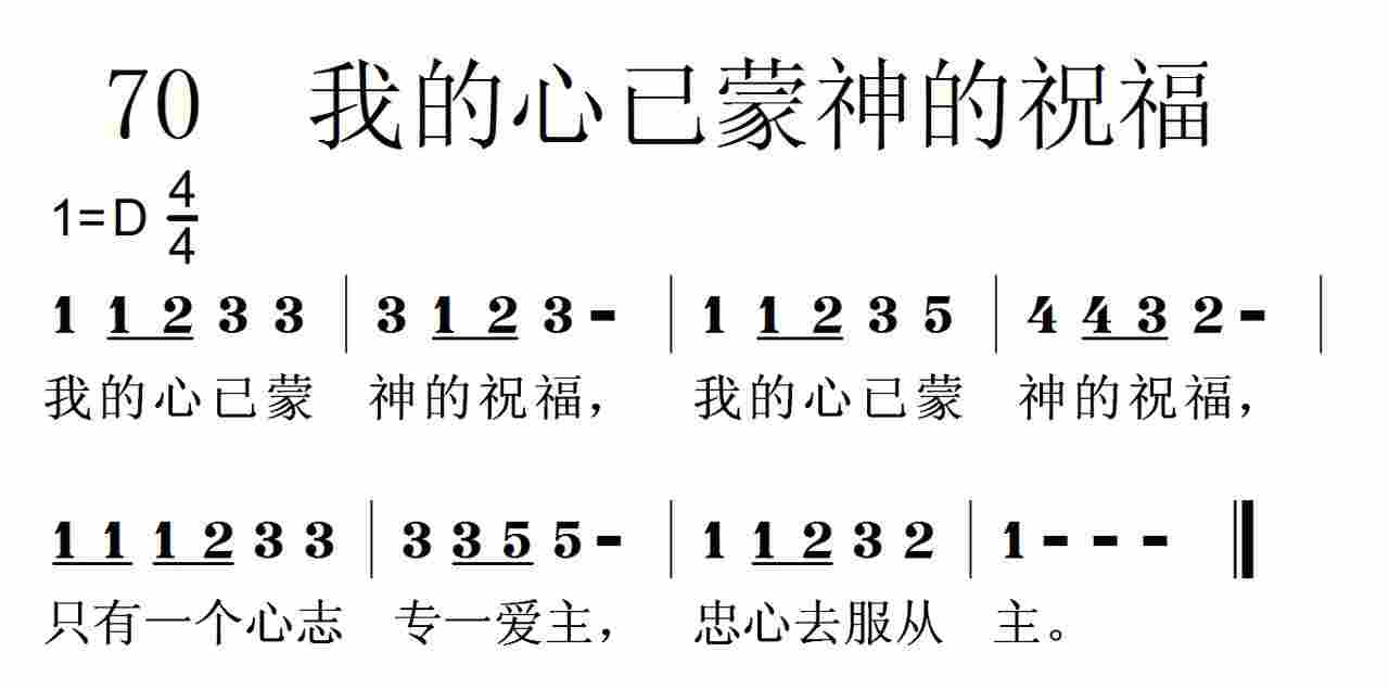 我的心已蒙神的祝福 第 1 页