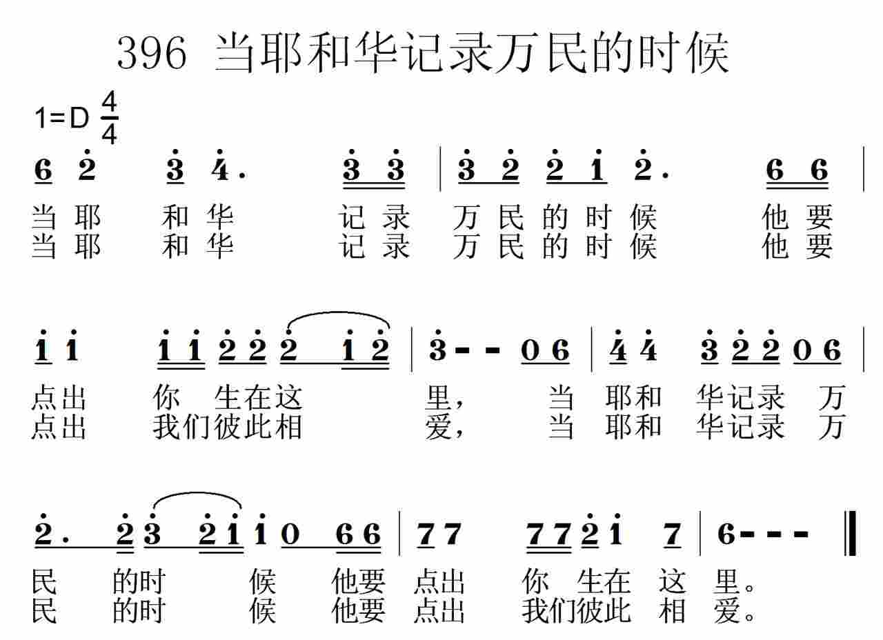 当耶和华记录万民的时候 第 1 页