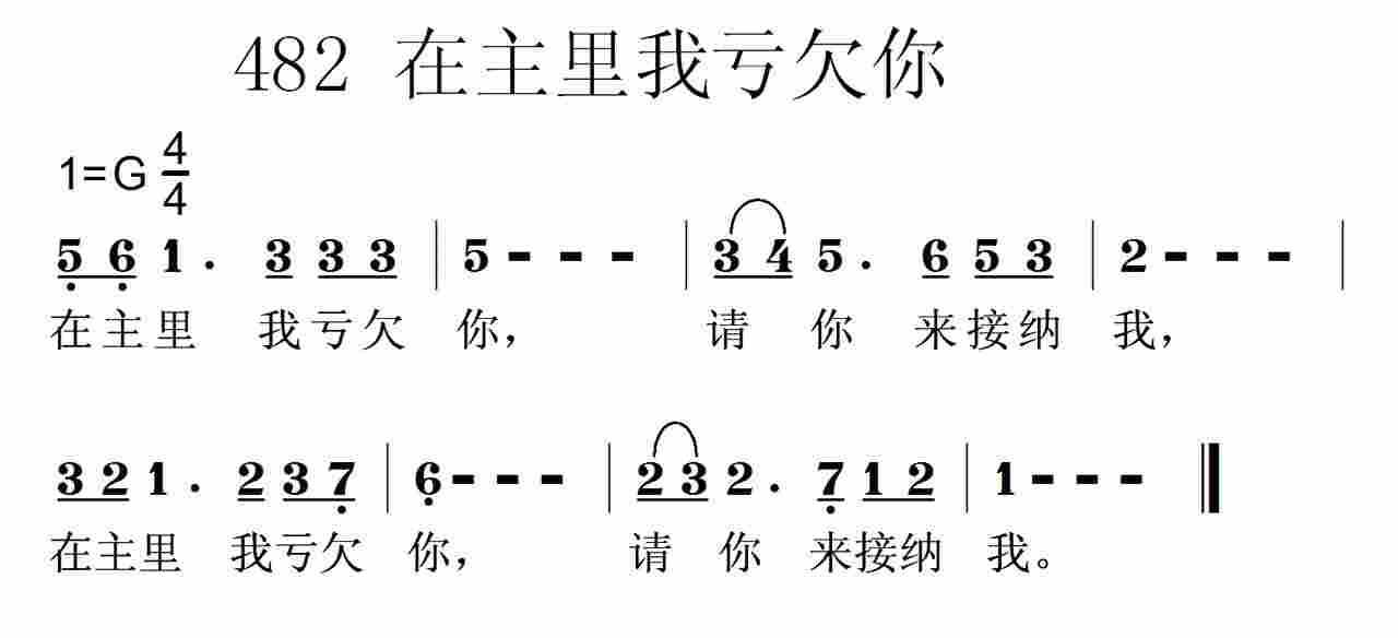 在主里我亏欠你 第 1 页