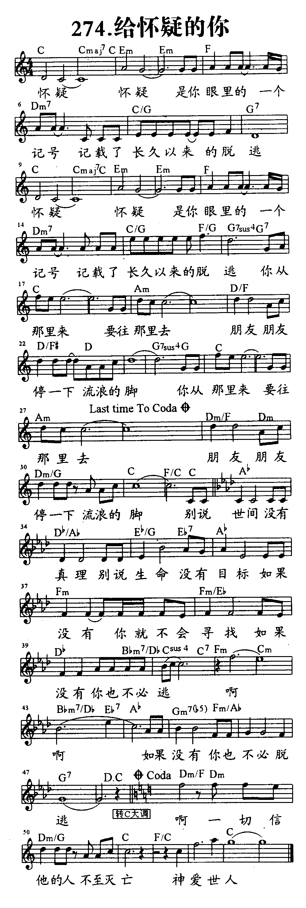 给怀疑的你 第 1 页