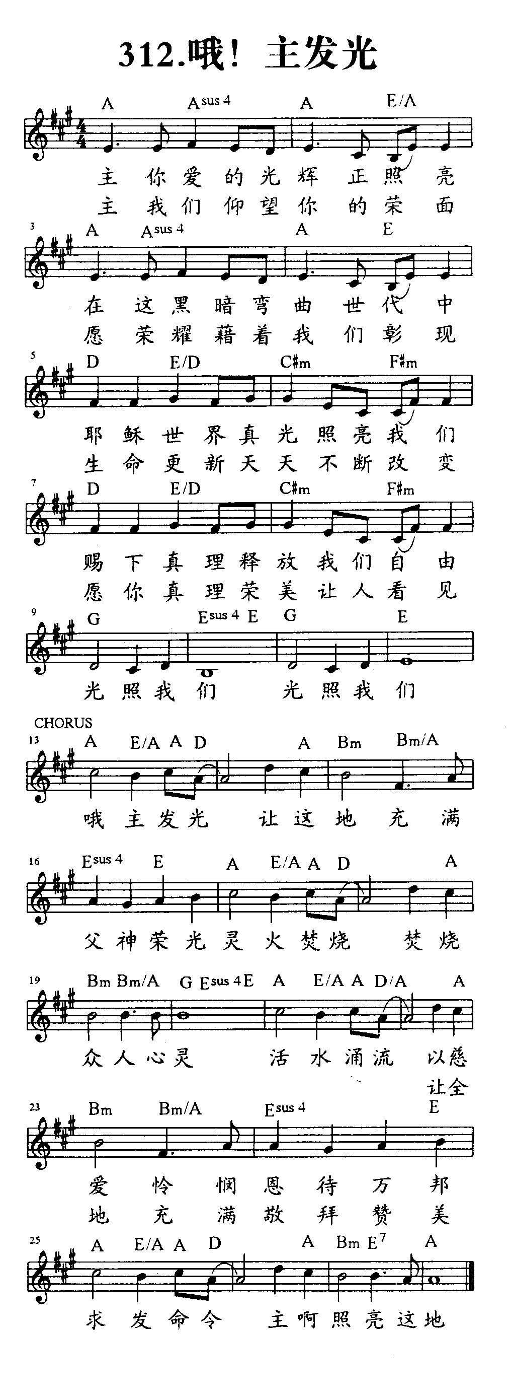 哦！主发光 第 1 页