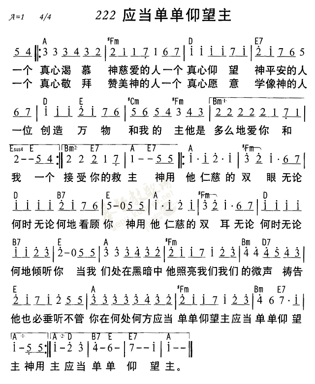 应当单单仰望主 第 1 页