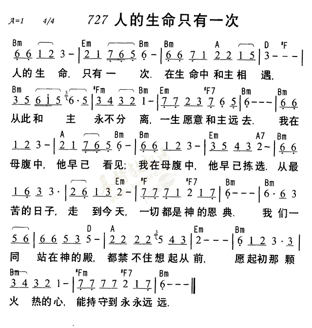 人的生命只有一次 第 1 页