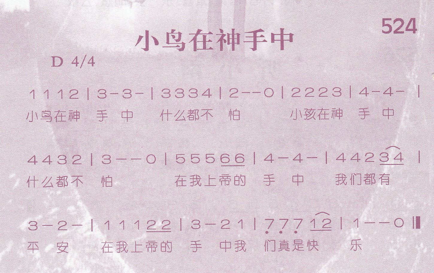 小鸟在神手中 第 1 页
