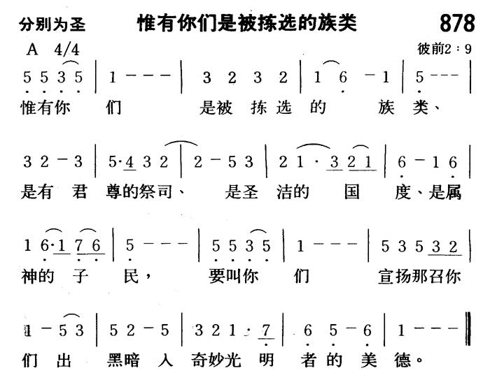 惟有你们是被拣选的族类 第 1 页