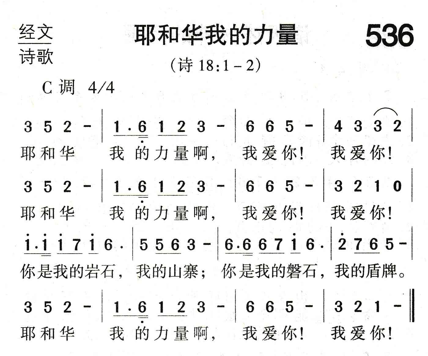 耶和华我的力量 第 1 页