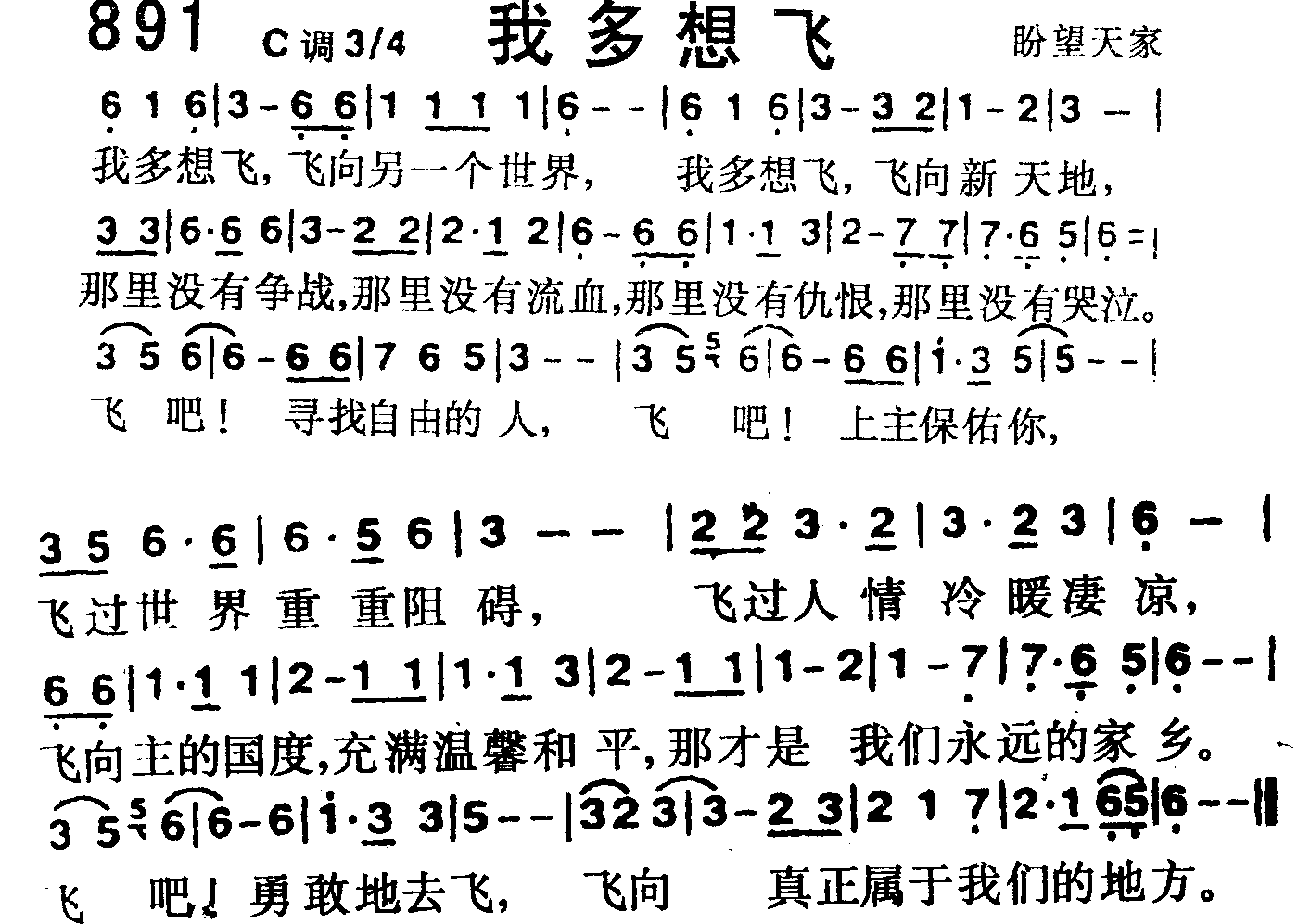 我多想飞 第 1 页