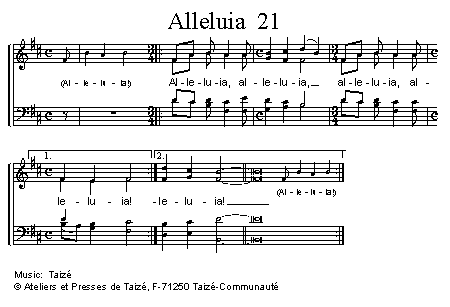 Alleluia 21 官方五线谱 第 1 页