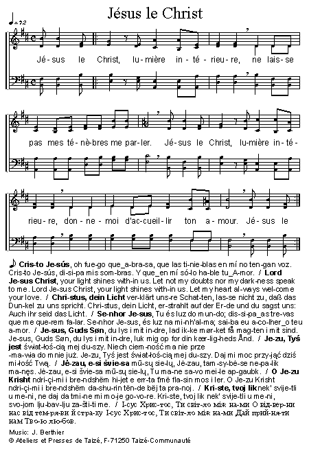 Jésus le Christ 官方五线谱 第 1 页