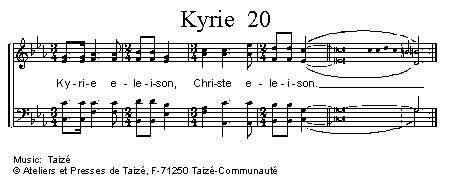 Kyrie eleison 20 官方五线谱 第 1 页