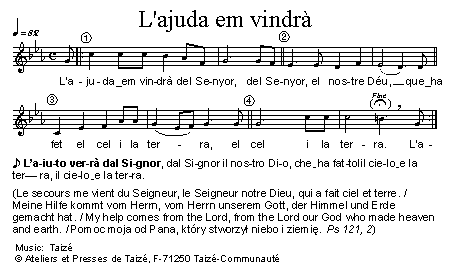 L’ajuda em vindrà 官方五线谱 第 1 页