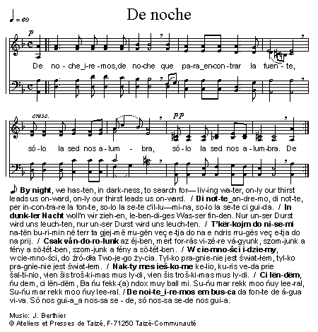 De noche 官方五线谱 第 1 页