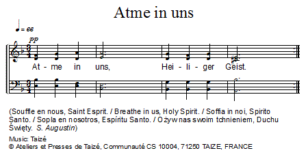 Atme in uns 官方五线谱 第 1 页