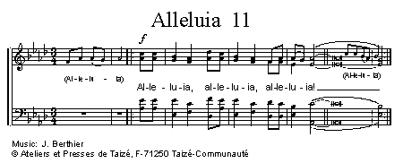 Alleluia 11 官方五线谱 第 1 页