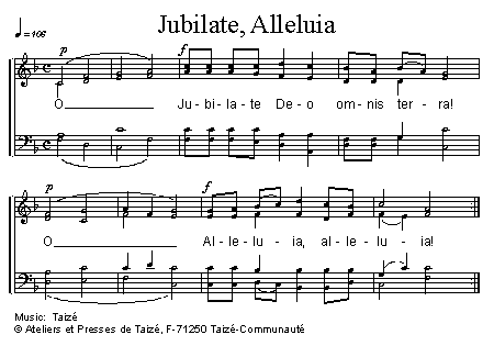 Jubilate - Alleluia 官方五线谱 第 1 页