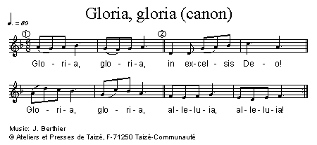 Gloria, gloria 官方五线谱 第 1 页