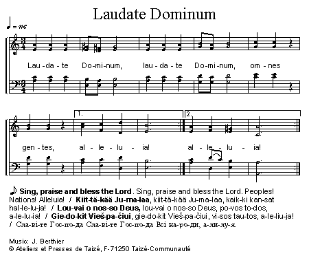 Laudate Dominum 官方五线谱 第 1 页