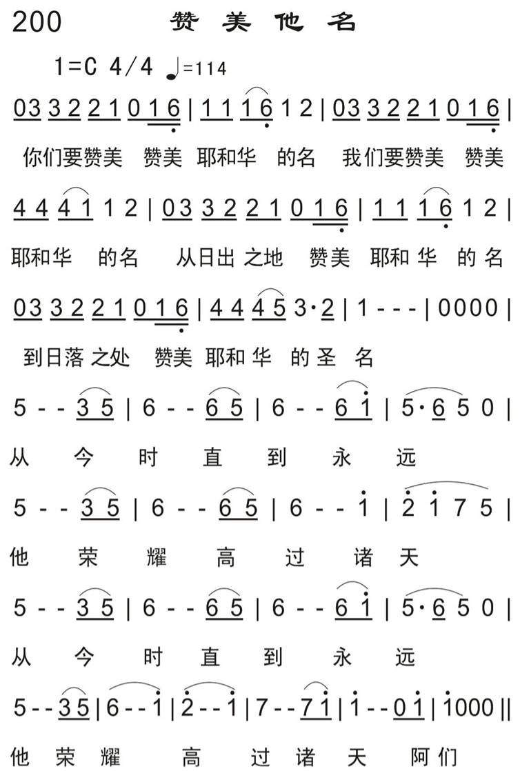赞美他名 第 1 页