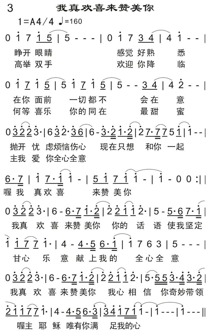 我真欢喜来赞美你 第 1 页