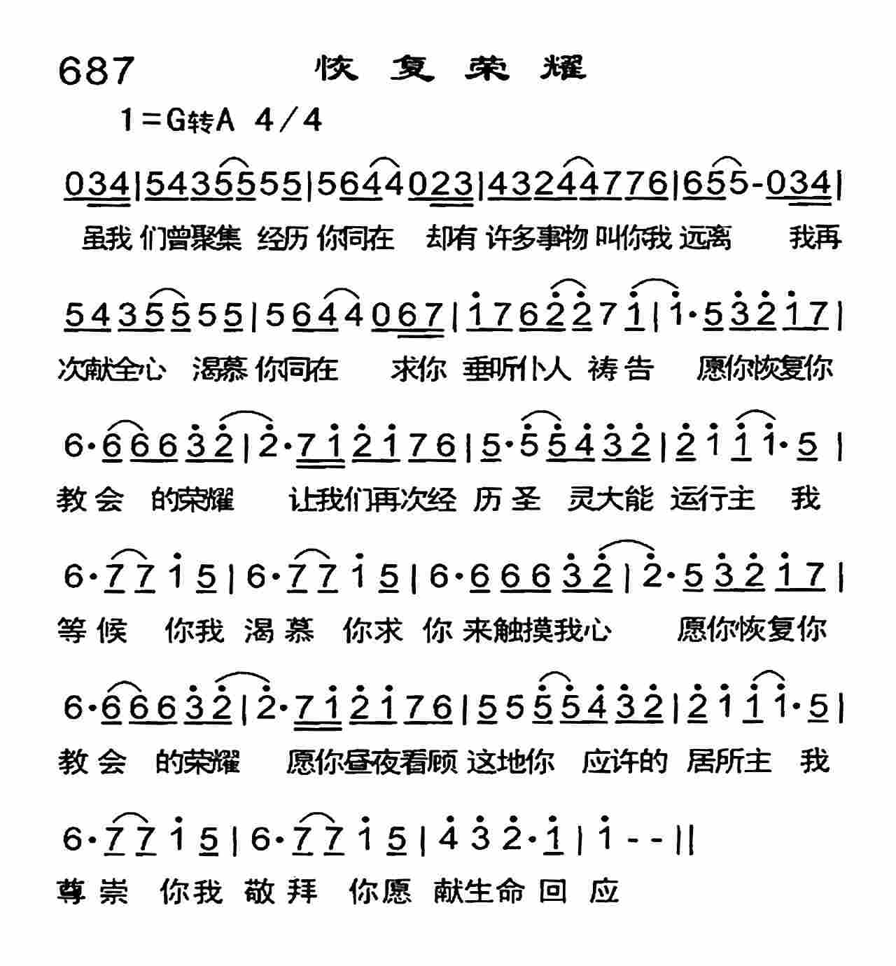 恢复荣耀 第 1 页