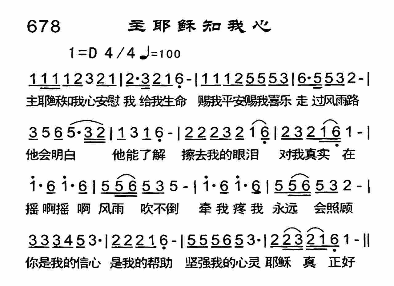 主耶稣知我心 第 1 页