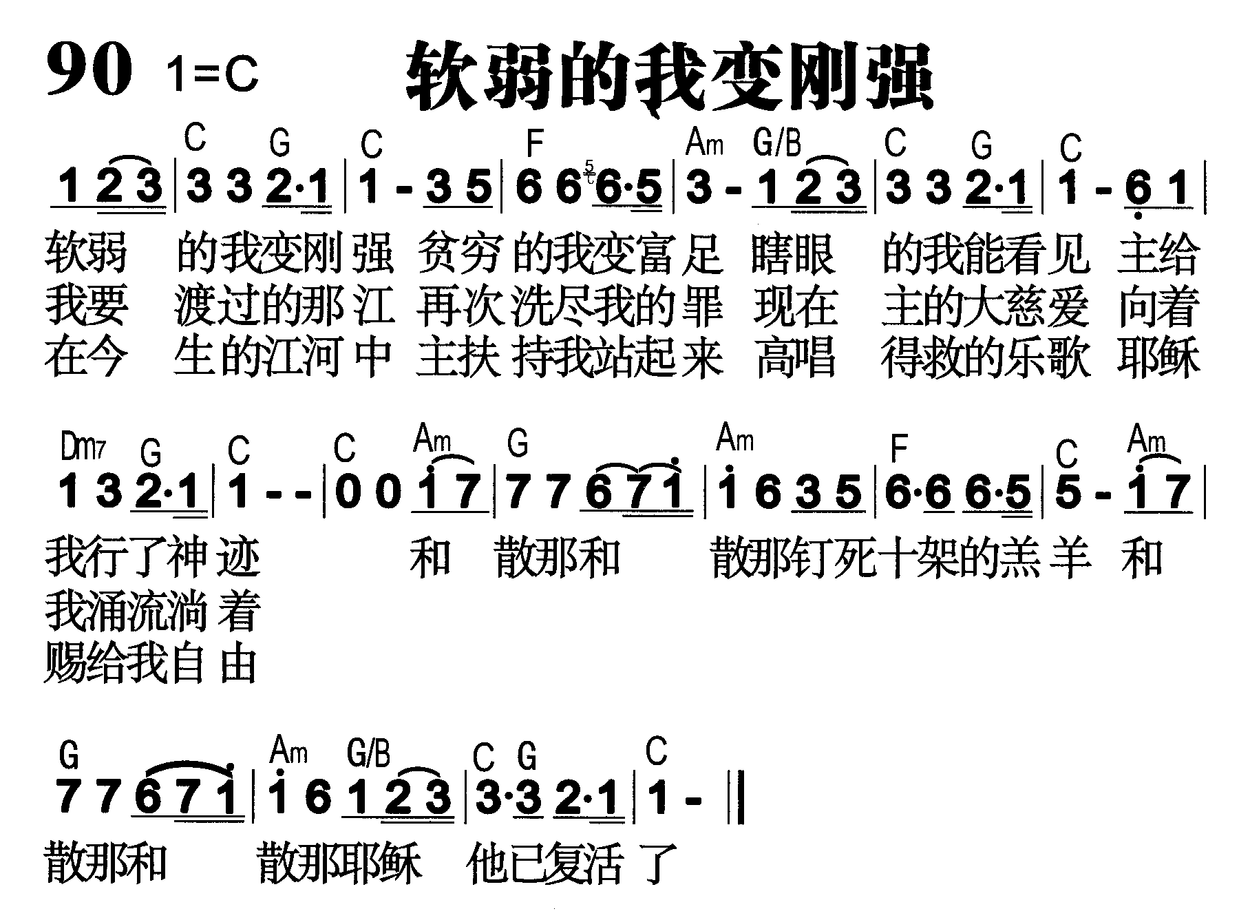 软弱的我变刚强 第 1 页