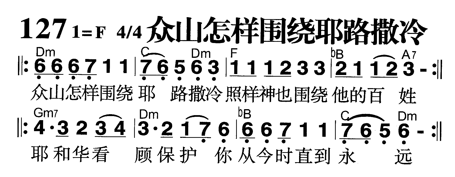众山怎样围绕耶路撒冷 第 1 页