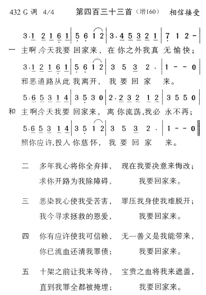 主啊今天我要回家来 第 1 页