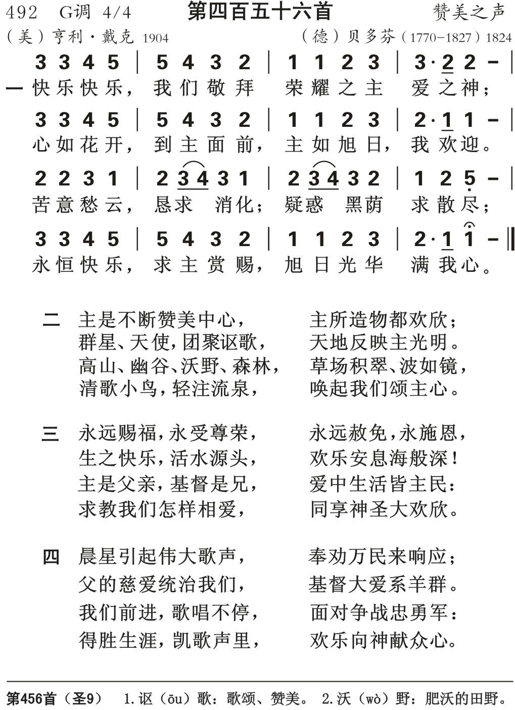 快乐快乐我们敬拜 第 1 页