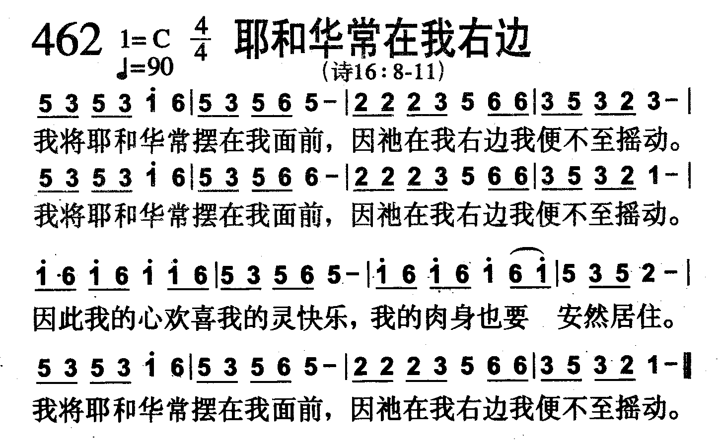 耶和华常在我右边 第 1 页